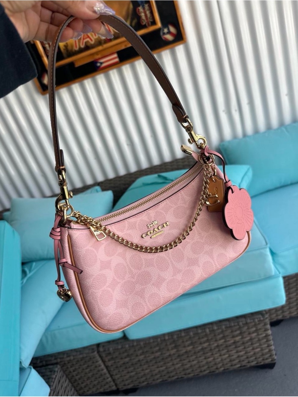 Coach Teri Shoulder Bag 2026 Powder Pink Release